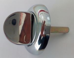 Ручка поворотная 106 (квадрат 8, 65 мм) хром (без ответной части) по оптовым ценам в Беларуси